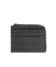 JOHN RICHMOND EMBOSSED LOGO Portafoglio piatto in pelle con zip - Portafogli Uomo