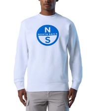 NORTH SAILS BASIC Felpa girocollo con stampa logo white - Felpe Uomo - 1