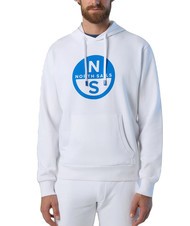 NORTH SAILS BASIC Felpa stampa logo con cappuccio white - Felpe Uomo - 1