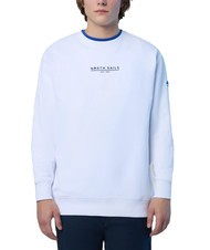 NORTH SAILS BASIC Felpa in cotone con lettering logo white - Felpe Uomo - 1