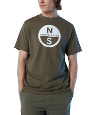 NORTH SAILS BASIC T-shirt in cotone stampa logo dusty olive - T-shirt Uomo - 1