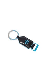 PIQUADRO BLUE SQUARE  Portachiavi in pelle e metallo Nero - Portachiavi - 1
