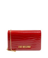 LOVE MOSCHINO SHINY CROCO Pochette con tracollina metallica - Borse Donna