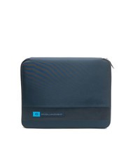 PIQUADRO CAMPIONARIO - PQ-BIOS Portablocco A4 in pelle e tessuto blu - Porta tablet & Organizer - 1