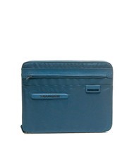 PIQUADRO CAMPIONARIO - SIGNO Portablocco A4 in pelle e tessuto - Porta tablet & Organizer