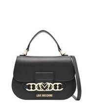 LOVE MOSCHINO HEART CHAIN Borsa a mano con tracolla Nero - Borse Donna - 1