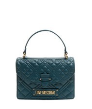 LOVE MOSCHINO QUILTED Borsa cartelletta con tracolla smeraldo - Borse Donna - 1