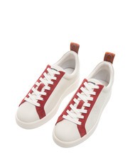 COCCINELLE MONOGRAM PERFORED BIMATERIAL Sneakers in pelle of.w/rosew/m.gr - Scarpe Donna - 1