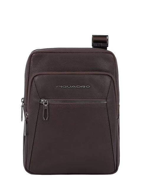 PIQUADRO RHINO Borsello in pelle porta iPad 11" MORO - Tracolle Uomo