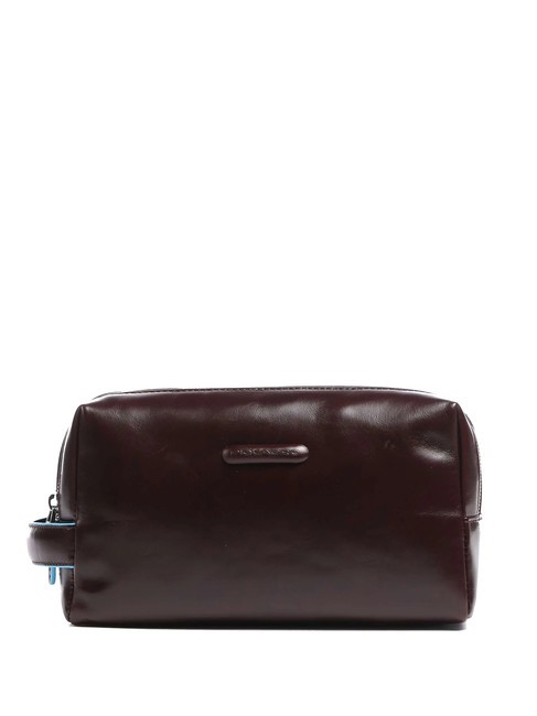 PIQUADRO BLUE SQUARE  Beauty Case in pelle MOGANO - Beauty Case