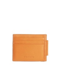 PIQUADRO URBAN Porta carte di credito in pelle con zip ARANCIO - Portafogli Uomo - 1