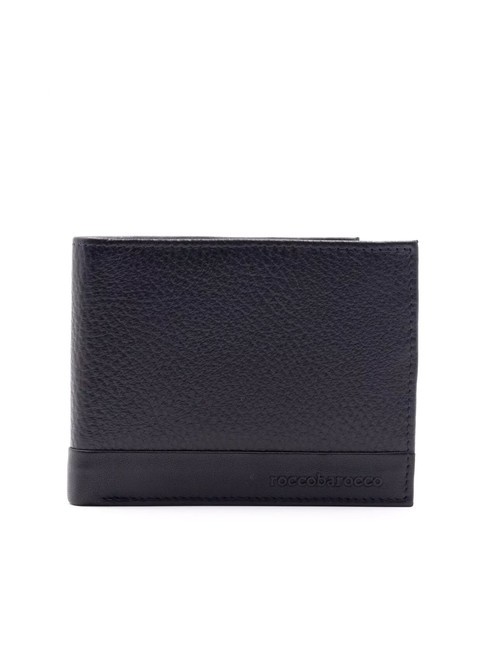 ROCCOBAROCCO ROBERT Portafoglio in pelle con flap e portamonete blu - Portafogli Uomo
