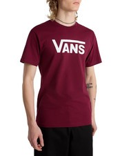 VANS CLASSIC T-shirt manica corta in cotone burgundy/white - T-shirt Uomo - 1