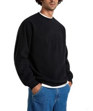 VANS CARLO LOOSE Felpa girocollo in pile black - T-shirt Uomo - 1