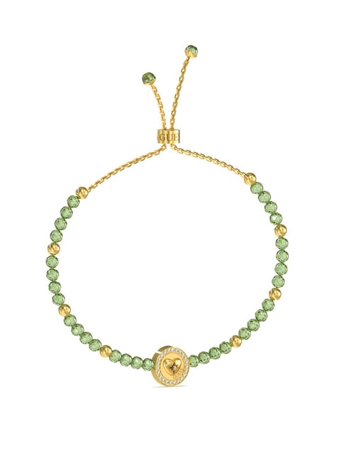 GUESS ARM PARTY Bracciale con perline yellow gold/green - Bracciali Donna
