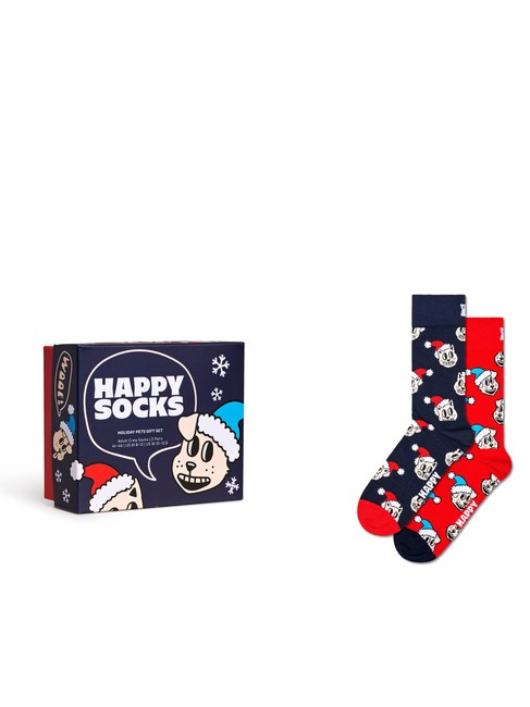 HAPPY SOCKS HOLIDAY CAT&DOG Gift set calze 2 paia blue - Calze Uomo