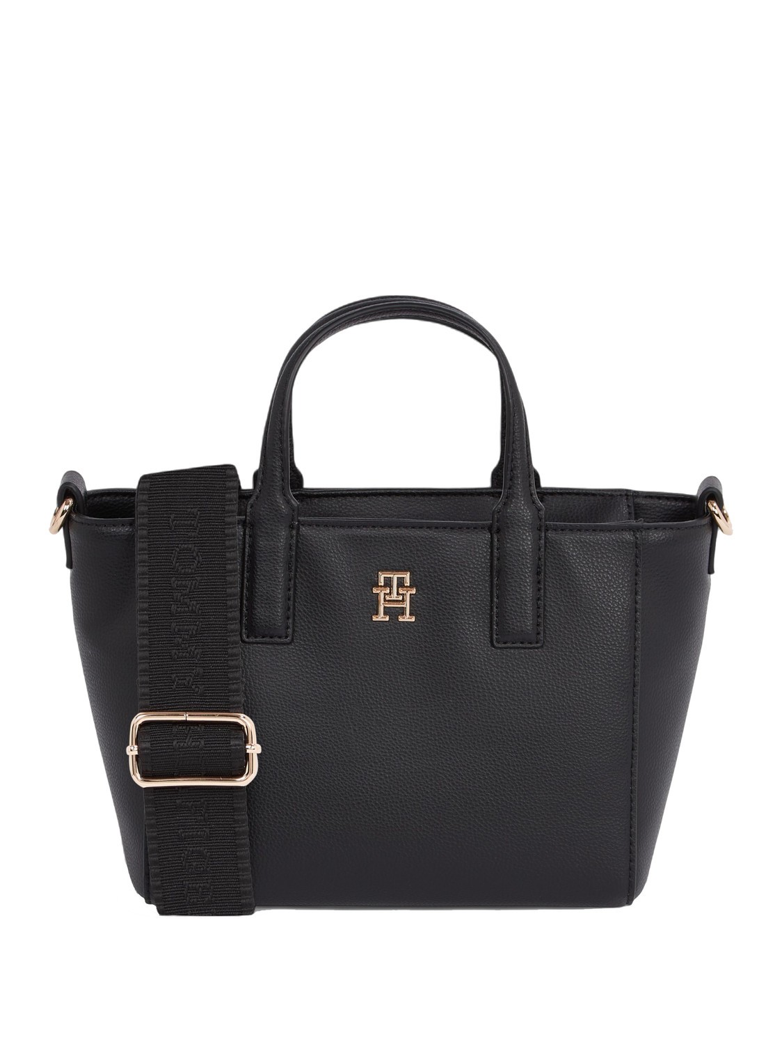 Tommy Hilfiger Th Soft Logo Borsa A Mano, Con Tracolla Black