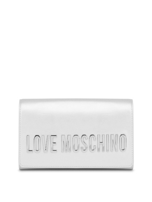 LOVE MOSCHINO BOLD LOVE Pochette con tracolla catena silver - Borse Donna