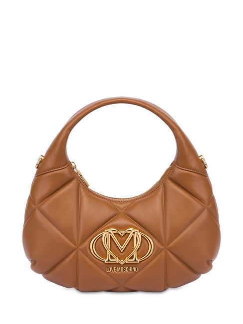 LOVE MOSCHINO GEOMETRIC Borsa a spalla con tracolla cammello - Borse Donna