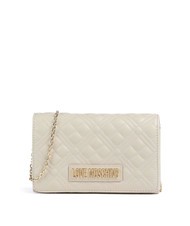 LOVE MOSCHINO QUILTED Borsa con flap a tracolla avorio - Borse Donna - 1