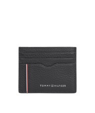 TOMMY HILFIGER TH CORP Portacard piatto in pelle black - Portafogli Uomo - 1