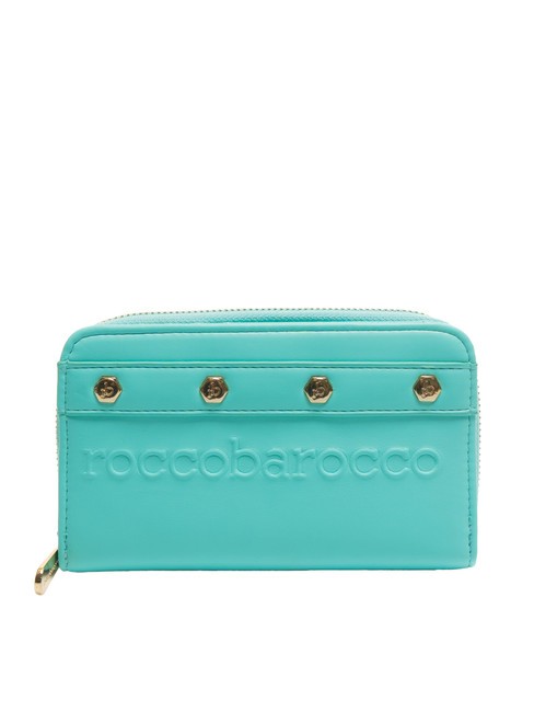 ROCCOBAROCCO BRIGITTE Portamonete grande con flap celeste - Portafogli Donna