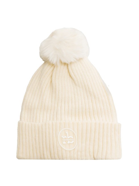 ROCCOBAROCCO PON PON Berretto con risvolto bianco - Cappelli