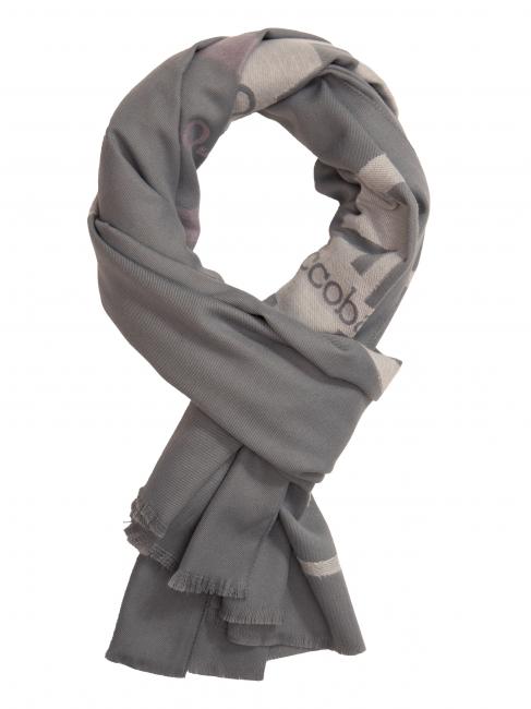 ROCCOBAROCCO RB Sciarpa con logo all over grigioscuro - Sciarpe