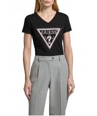 GUESS SS VN PYTHON TRIANGLE T-shirt a maniche corte jetbla - T-shirt e Top Donna - 1