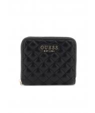 GUESS ECO RIANEE Portafoglio piccolo trapuntato NERO - Portafogli Donna - 1