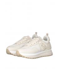 LIUJO MAXI WONDER 01 Sneakers platform in pelle e mesh ivory - Scarpe Donna - 1