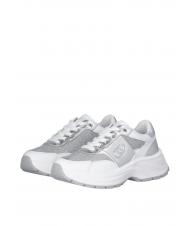 LIUJO EVA 02 Sneakers in pelle e lurex white/silver - Scarpe Donna - 1