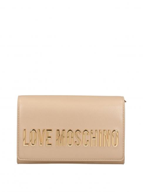 POCHETTE LOVE MOSCHINO laminated smart daily pochette con catena gold ND gold JC
