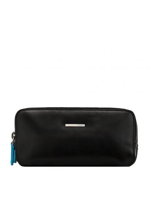 PIQUADRO BLUE SQUARE Mini borsello in pelle 3 zip Nero - Porta tablet & Organizer