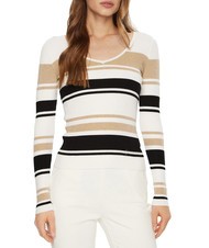 GUESS EVIE STRIPED  Maglia a righe - Maglie Donna
