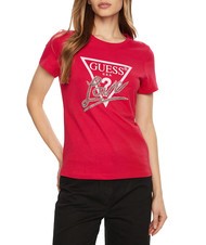 GUESS SS CN TRIANGLE LOVE T-Shirt in cotone - T-shirt e Top Donna