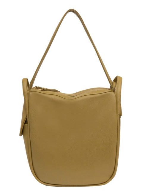 LESAC TRIO  Zaino sacca in pelle martellata senape - Borse Donna