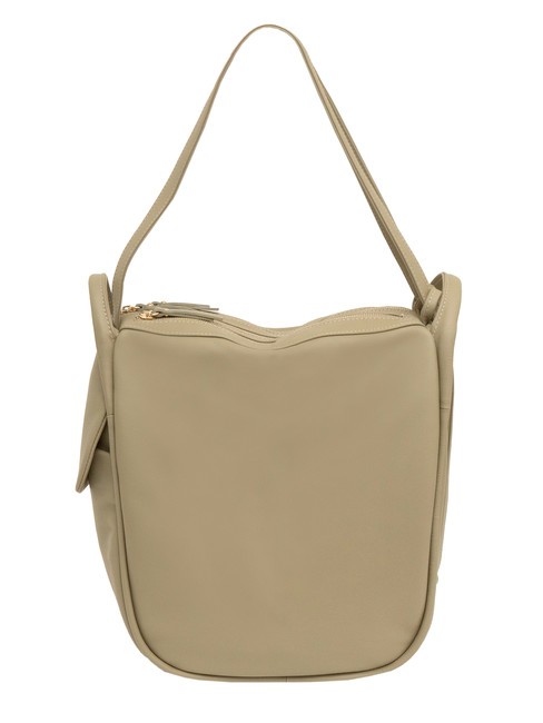 LESAC TRIO  Zaino sacca in pelle martellata tortora - Borse Donna