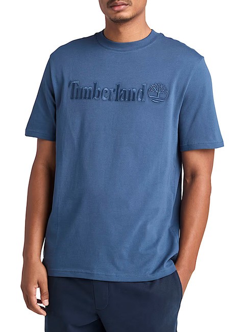 TIMBERLAND EMBROIDERY TONAL T-shirt in cotone dark denim - T-shirt Uomo