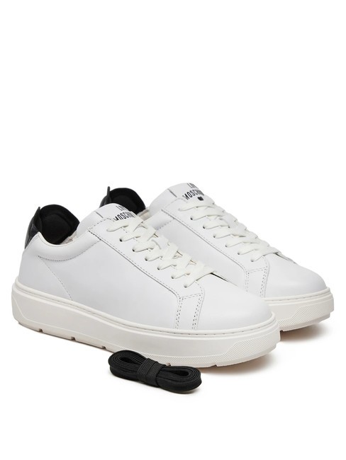 LOVE MOSCHINO BOLD 40 Sneakers in pelle bianco/nero - Scarpe Donna
