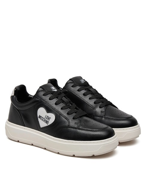 LOVE MOSCHINO BOLD 40 Sneakers in pelle ne/offw - Scarpe Donna