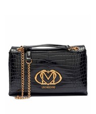LOVE MOSCHINO CROCO Convertible Borsetta a spalla / a tracolla croco nero - Borse Donna - 1