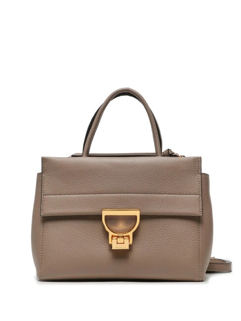 COCCINELLE ARLETTIS Borsetta in pelle martellata warm taupe - Borse Donna