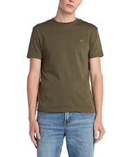 TIMBERLAND SS DUNRIVER CREW T-shirt in cotone leaf green-cassel earth - T-shirt Uomo - 1