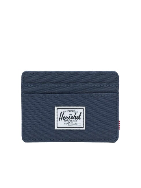HERSCHEL CHARLIE RFID Porta carte piatto navy tan - Portafogli Uomo