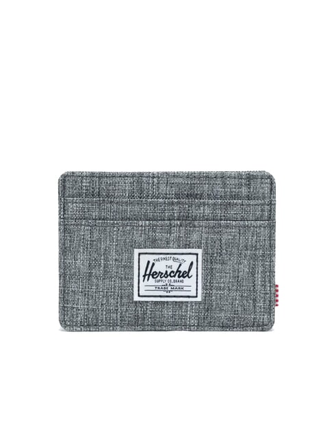 HERSCHEL CHARLIE RFID Porta carte piatto RAVEN CROSSHATCH - Portafogli Uomo