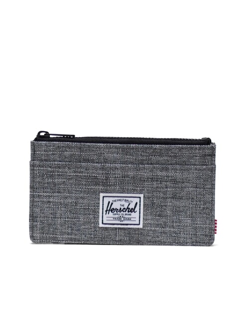 HERSCHEL OSCAR Portacarte piatto con portamonete RAVEN CROSSHATCH - Portafogli Uomo