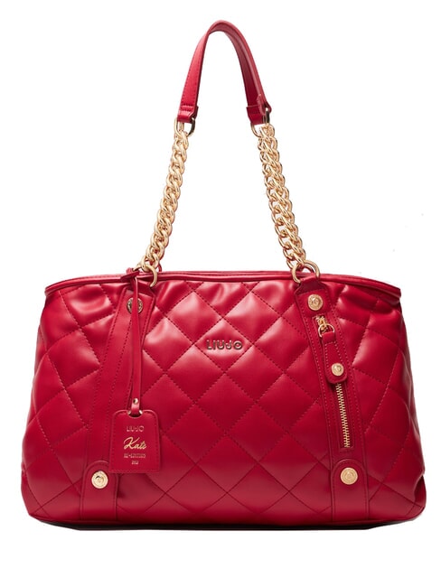 LIUJO KATE Borsa trapuntata manici catena rosso pompeiano - Borse Donna