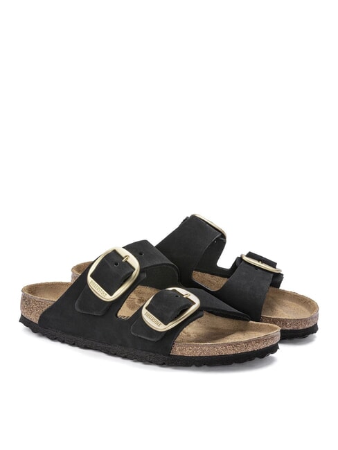 BIRKENSTOCK ARIZONA BIG BUCKLE Sandalo ciabatta in pelle nubuck black - Scarpe Donna