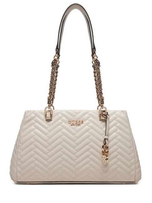 GUESS ANNING Borsa trapuntata manici catena STONE - Borse Donna